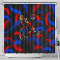 Puerto Rican Rooster Shower Curtain Puerto Rico Pride and Power Spirit