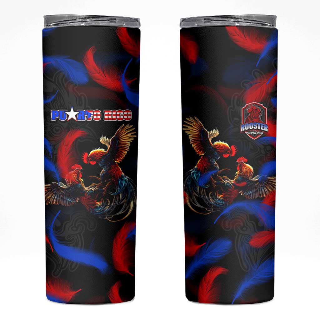 Puerto Rican Rooster Skinny Tumbler Puerto Rico Pride and Power Spirit