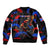 Puerto Rican Rooster Sleeve Zip Bomber Jacket Puerto Rico Pride and Power Spirit