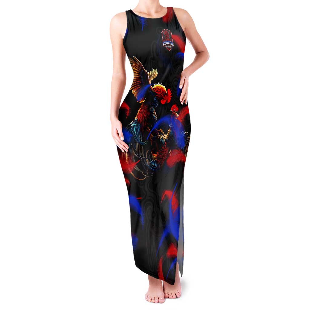 Puerto Rican Rooster Tank Maxi Dress Puerto Rico Pride and Power Spirit