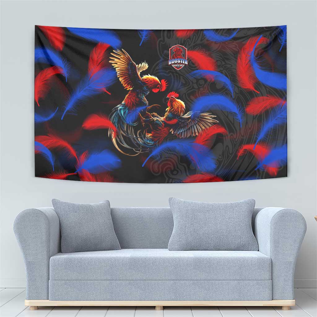 Puerto Rican Rooster Tapestry Puerto Rico Pride and Power Spirit