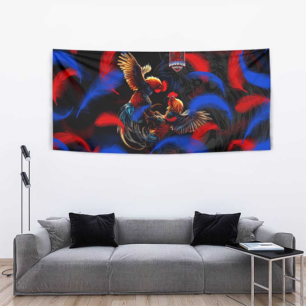 Puerto Rican Rooster Tapestry Puerto Rico Pride and Power Spirit