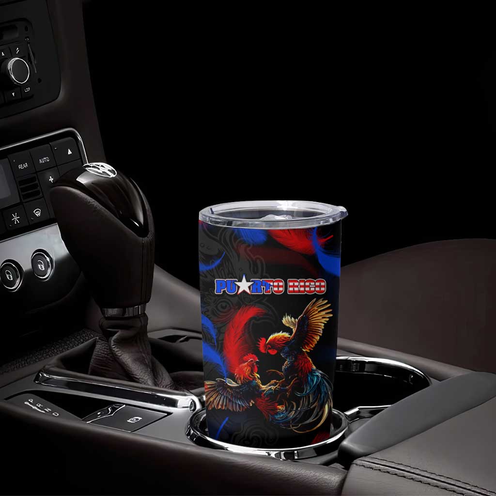 Puerto Rican Rooster Tumbler Cup Puerto Rico Pride and Power Spirit