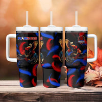 Puerto Rican Rooster Tumbler With Handle Puerto Rico Pride and Power Spirit