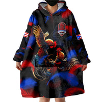 Puerto Rican Rooster Wearable Blanket Hoodie Puerto Rico Pride and Power Spirit