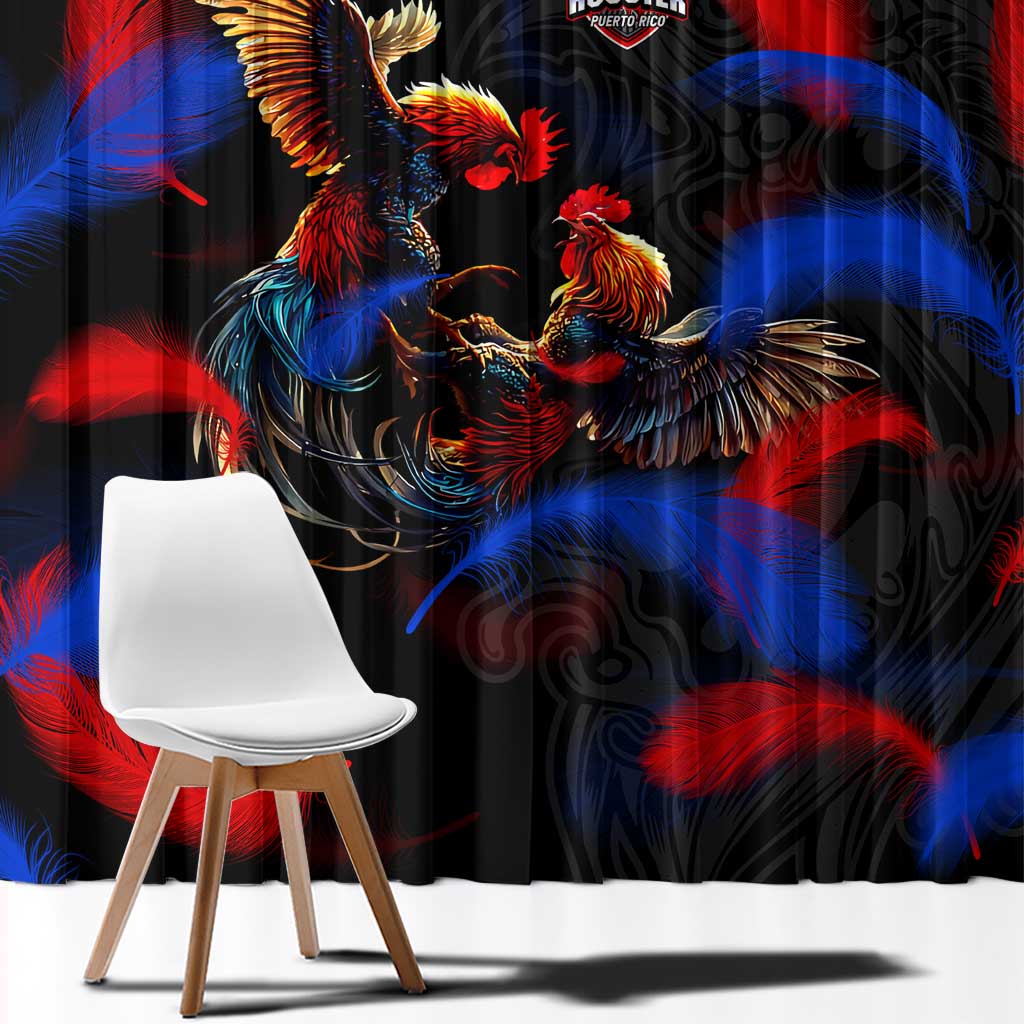 Puerto Rican Rooster Window Curtain Puerto Rico Pride and Power Spirit
