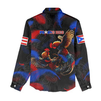 Puerto Rican Rooster Women Casual Shirt Puerto Rico Pride and Power Spirit