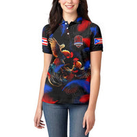 Puerto Rican Rooster Women Polo Shirt Puerto Rico Pride and Power Spirit