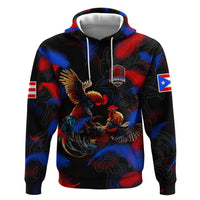 Puerto Rican Rooster Zip Hoodie Puerto Rico Pride and Power Spirit