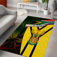 South Africa Coat Of Arms Area Rug Protea Unity Heritage