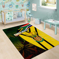 South Africa Coat Of Arms Area Rug Protea Unity Heritage