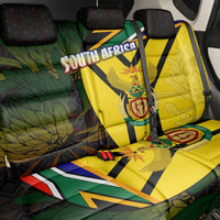 South Africa Coat Of Arms Back Car Seat Cover Protea Unity Heritage