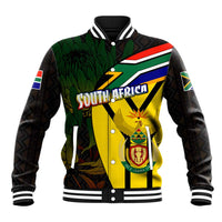 South Africa Coat Of Arms Baseball Jacket Protea Unity Heritage