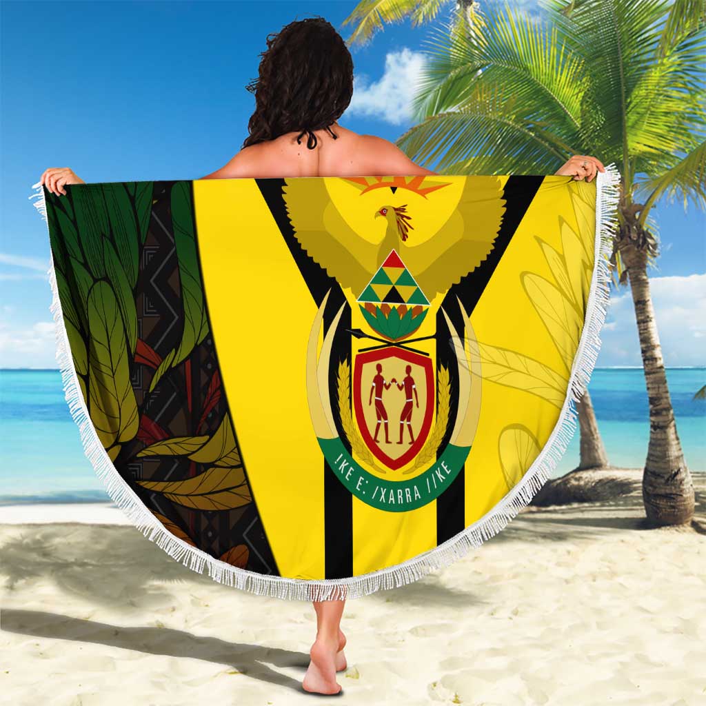 South Africa Coat Of Arms Beach Blanket Protea Unity Heritage