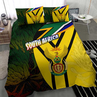 South Africa Coat Of Arms Bedding Set Protea Unity Heritage
