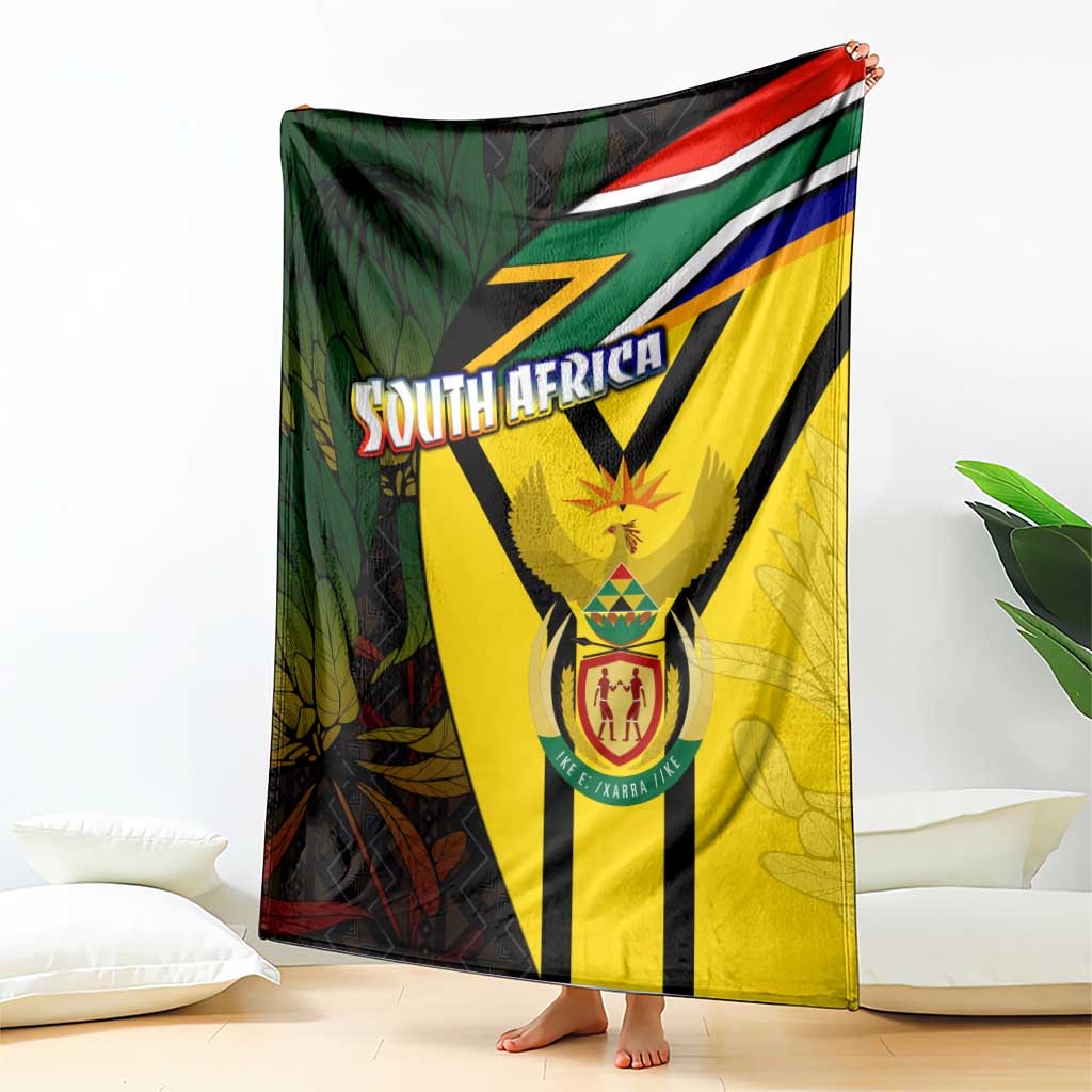 South Africa Coat Of Arms Blanket Protea Unity Heritage