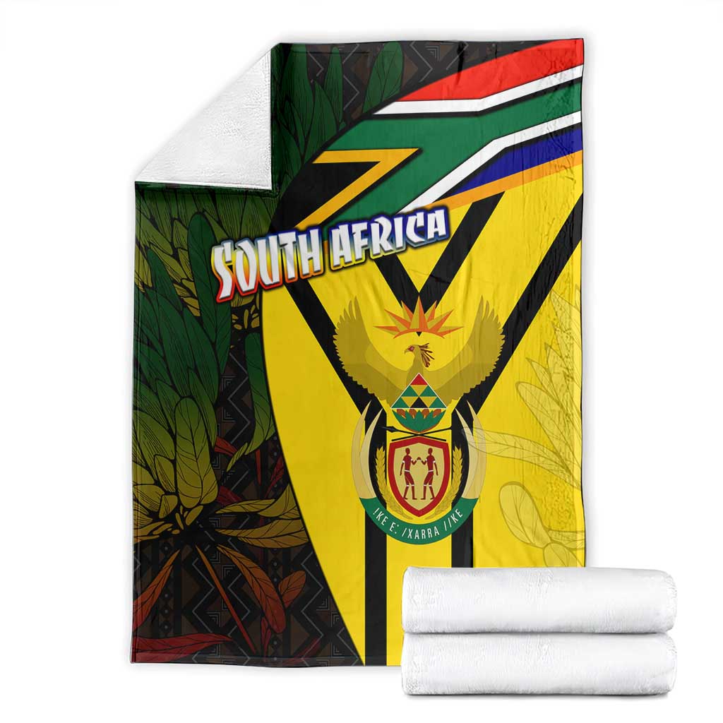 South Africa Coat Of Arms Blanket Protea Unity Heritage