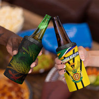 South Africa Coat Of Arms 4 in 1 Can Cooler Tumbler Protea Unity Heritage