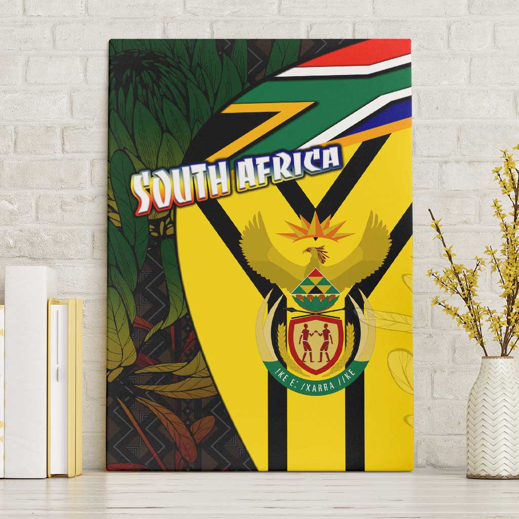 South Africa Coat Of Arms Canvas Wall Art Protea Unity Heritage