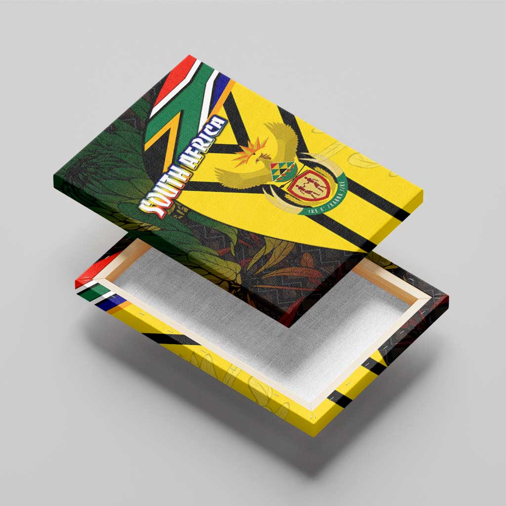 South Africa Coat Of Arms Canvas Wall Art Protea Unity Heritage