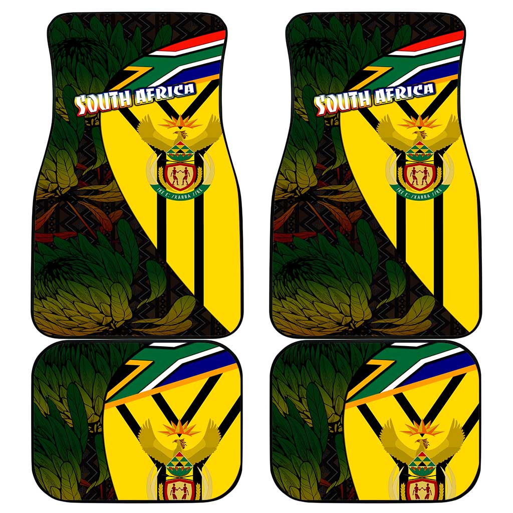 South Africa Coat Of Arms Car Mats Protea Unity Heritage