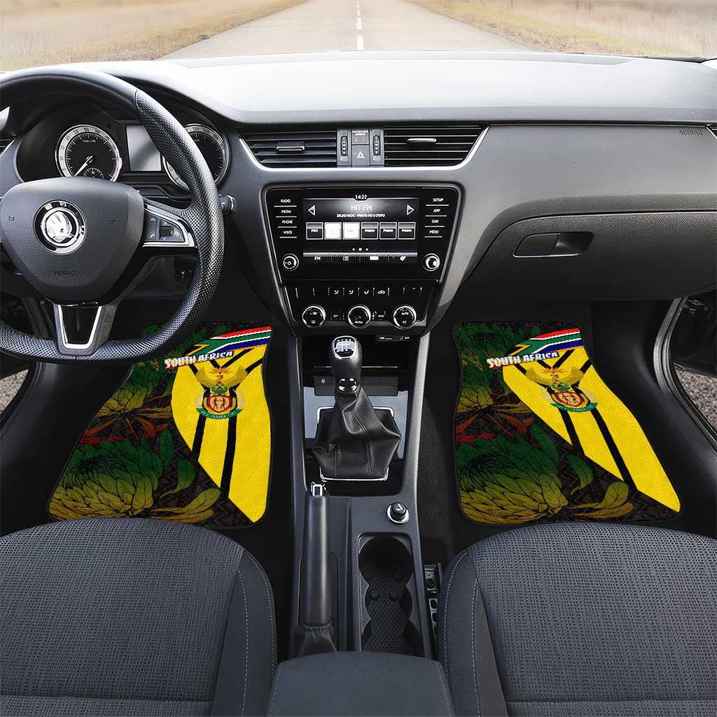 South Africa Coat Of Arms Car Mats Protea Unity Heritage