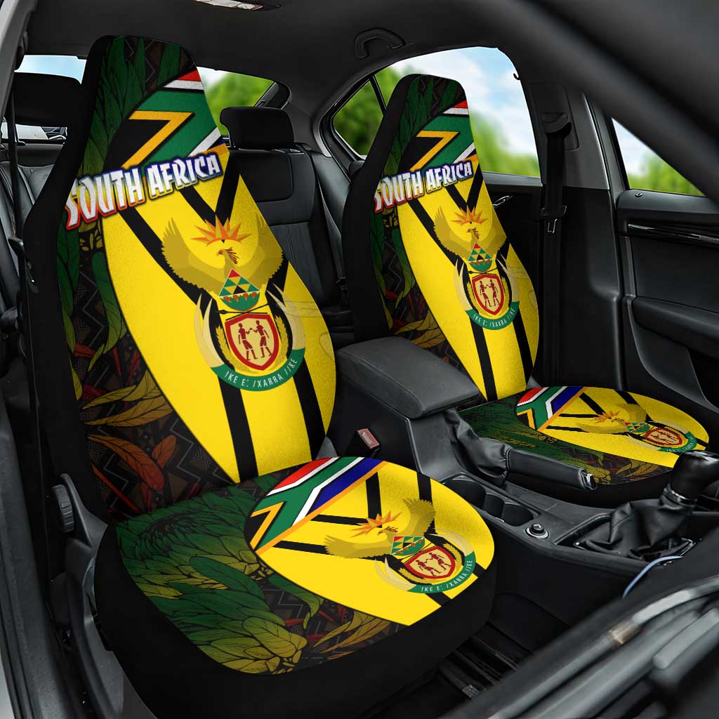 South Africa Coat Of Arms Car Seat Cover Protea Unity Heritage