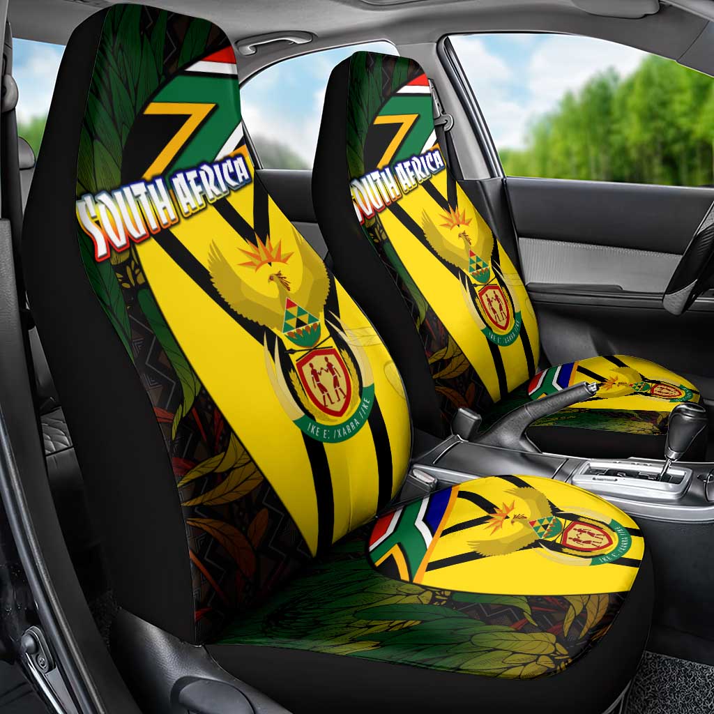 South Africa Coat Of Arms Car Seat Cover Protea Unity Heritage