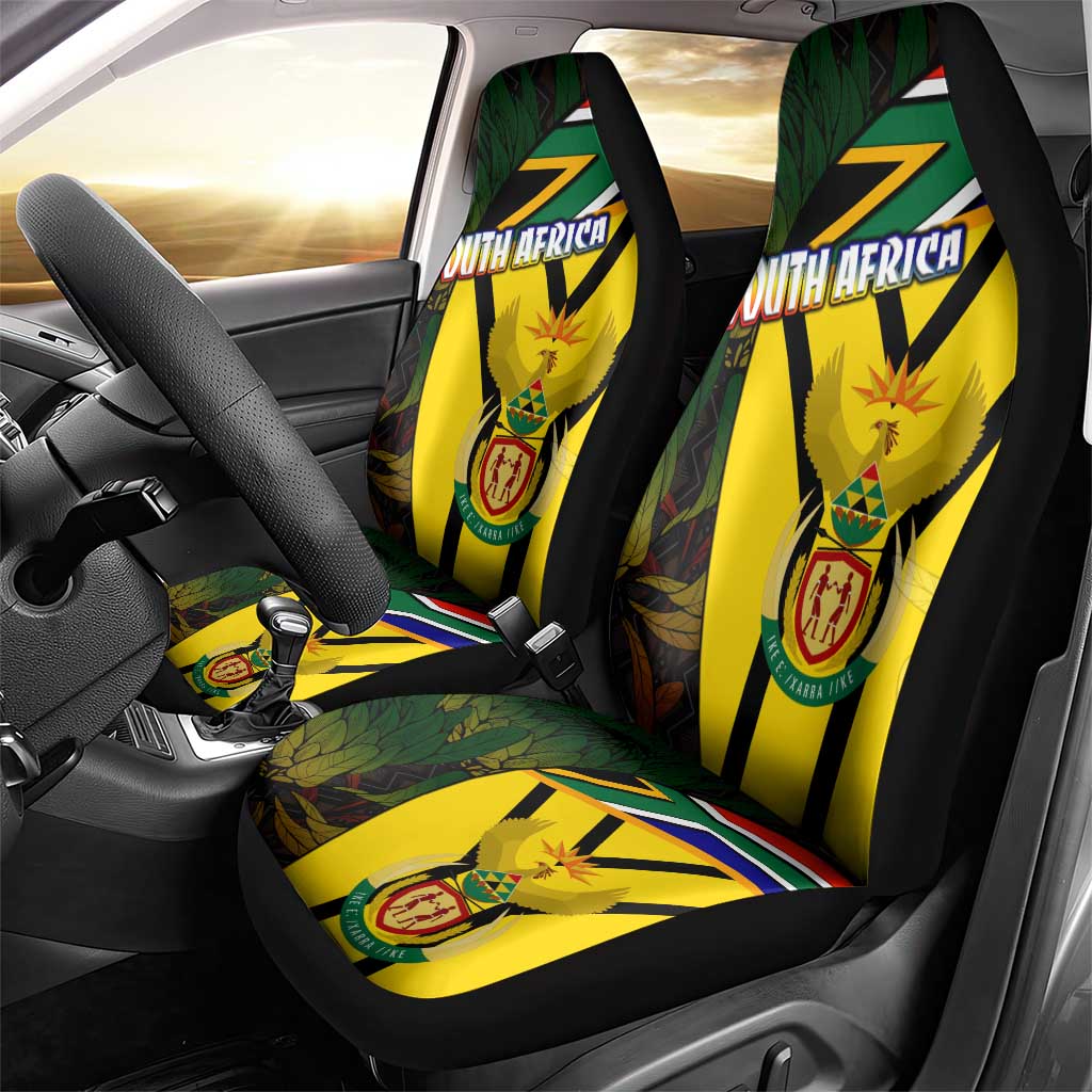 South Africa Coat Of Arms Car Seat Cover Protea Unity Heritage