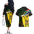 South Africa Coat Of Arms Couples Matching Off The Shoulder Long Sleeve Dress and Hawaiian Shirt Protea Unity Heritage