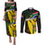 South Africa Coat Of Arms Couples Matching Puletasi and Long Sleeve Button Shirt Protea Unity Heritage