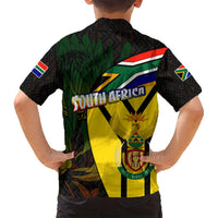 South Africa Coat Of Arms Family Matching Puletasi and Hawaiian Shirt Protea Unity Heritage