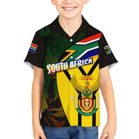 South Africa Coat Of Arms Family Matching Puletasi and Hawaiian Shirt Protea Unity Heritage