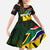 South Africa Coat Of Arms Family Matching Summer Maxi Dress and Hawaiian Shirt Protea Unity Heritage