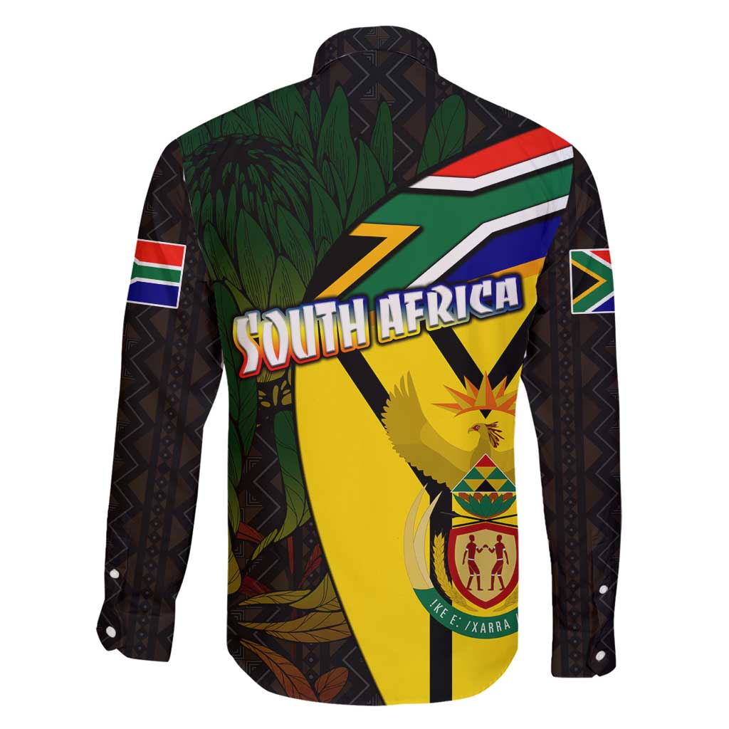 South Africa Coat Of Arms Family Matching Summer Maxi Dress and Hawaiian Shirt Protea Unity Heritage