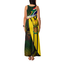 South Africa Coat Of Arms Family Matching Tank Maxi Dress and Hawaiian Shirt Protea Unity Heritage