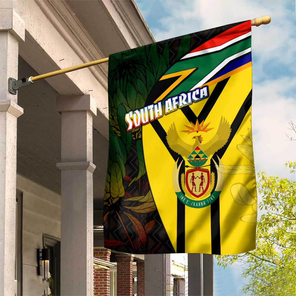 South Africa Coat Of Arms Garden Flag Protea Unity Heritage