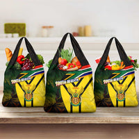 South Africa Coat Of Arms Grocery Bag Protea Unity Heritage