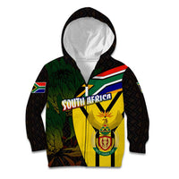 South Africa Coat Of Arms Kid Hoodie Protea Unity Heritage