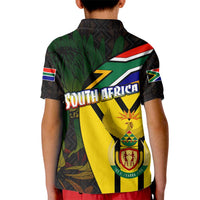 South Africa Coat Of Arms Kid Polo Shirt Protea Unity Heritage