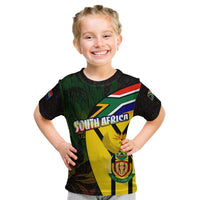 South Africa Coat Of Arms Kid T Shirt Protea Unity Heritage