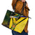 South Africa Coat Of Arms Leather Tote Bag Protea Unity Heritage