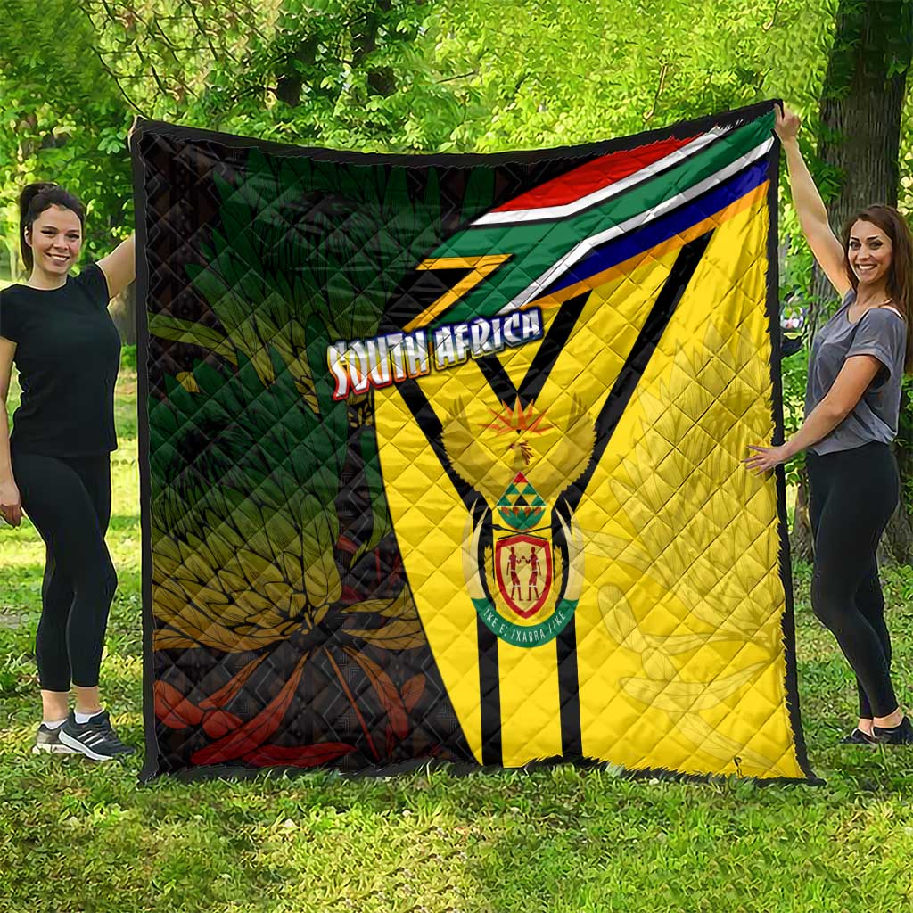 South Africa Coat Of Arms Quilt Protea Unity Heritage