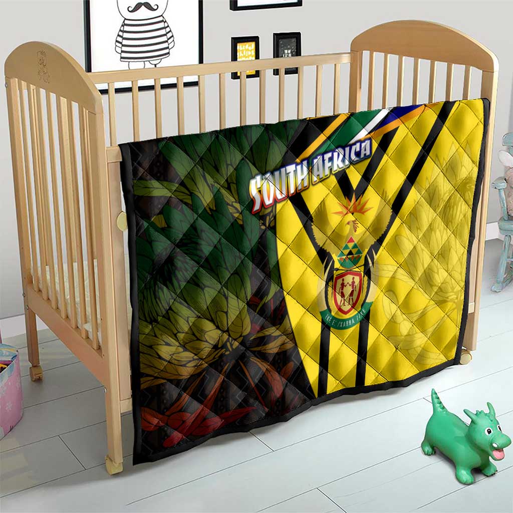 South Africa Coat Of Arms Quilt Protea Unity Heritage