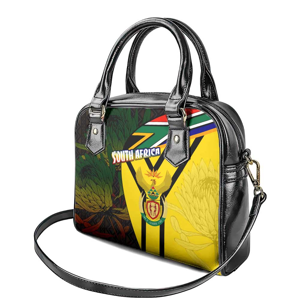 South Africa Coat Of Arms Shoulder Handbag Protea Unity Heritage