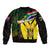South Africa Coat Of Arms Sleeve Zip Bomber Jacket Protea Unity Heritage
