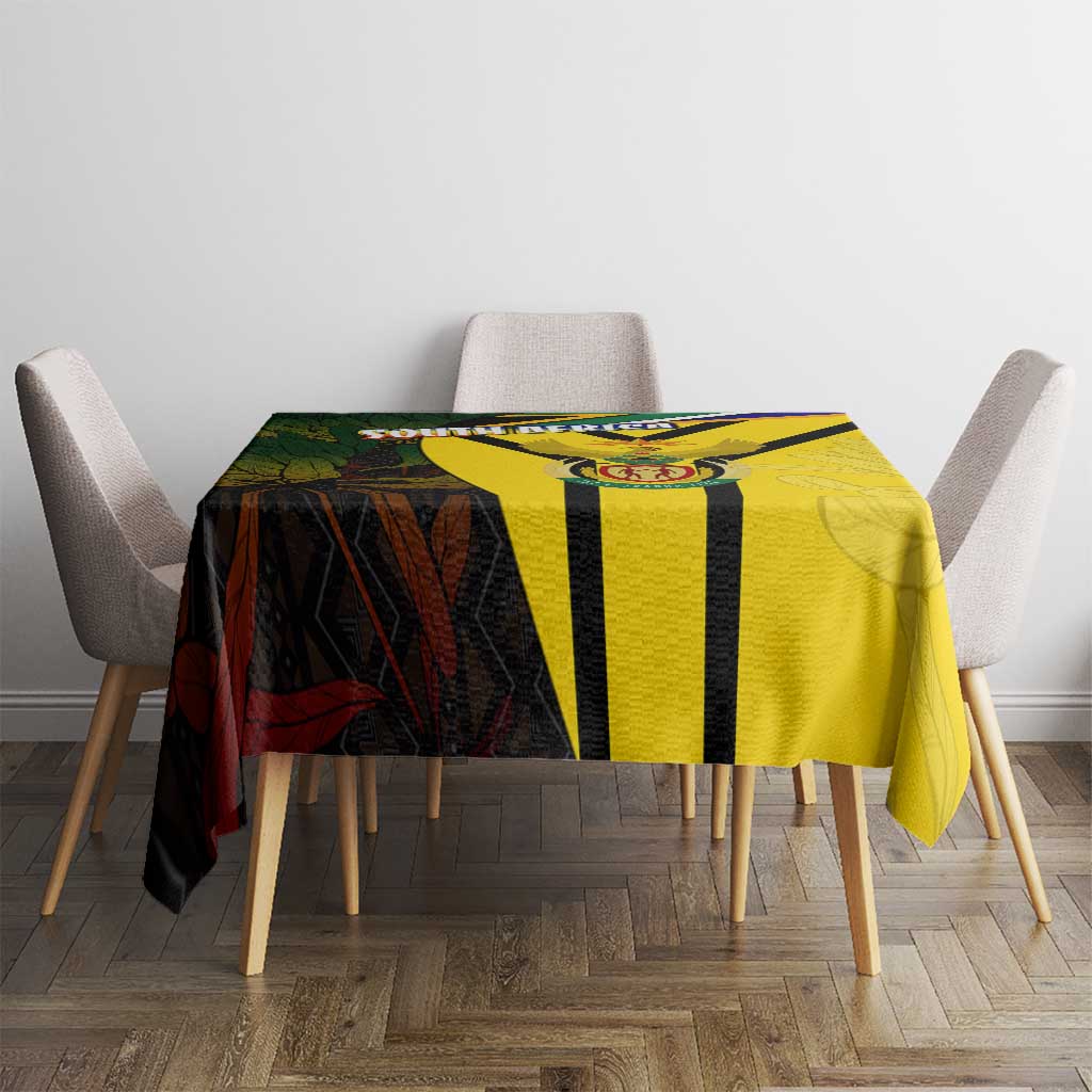 South Africa Coat Of Arms Tablecloth Protea Unity Heritage