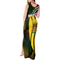 South Africa Coat Of Arms Tank Maxi Dress Protea Unity Heritage