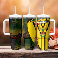 South Africa Coat Of Arms Tumbler With Handle Protea Unity Heritage