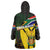 South Africa Coat Of Arms Wearable Blanket Hoodie Protea Unity Heritage
